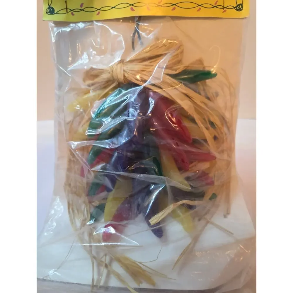 Vintage Nos Casa Noel Chili Ristra 35 Light Stand Hanging Peppers